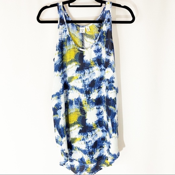 BP Nordstrom Blue Yellow Tank Top Blouse - Picture 1 of 6